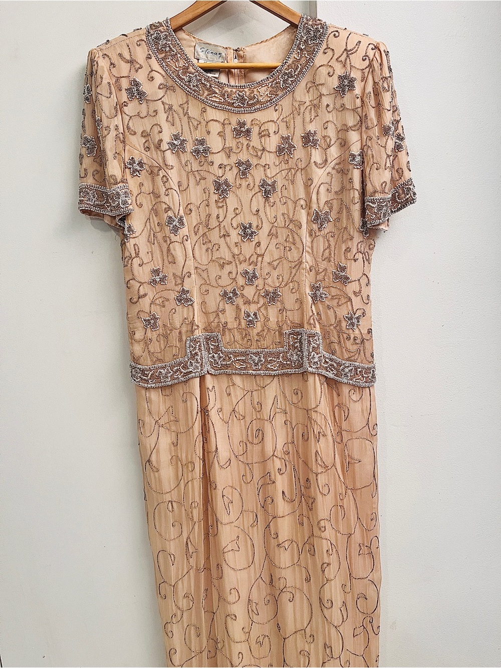 EUC VTG beaded formal elegant gown